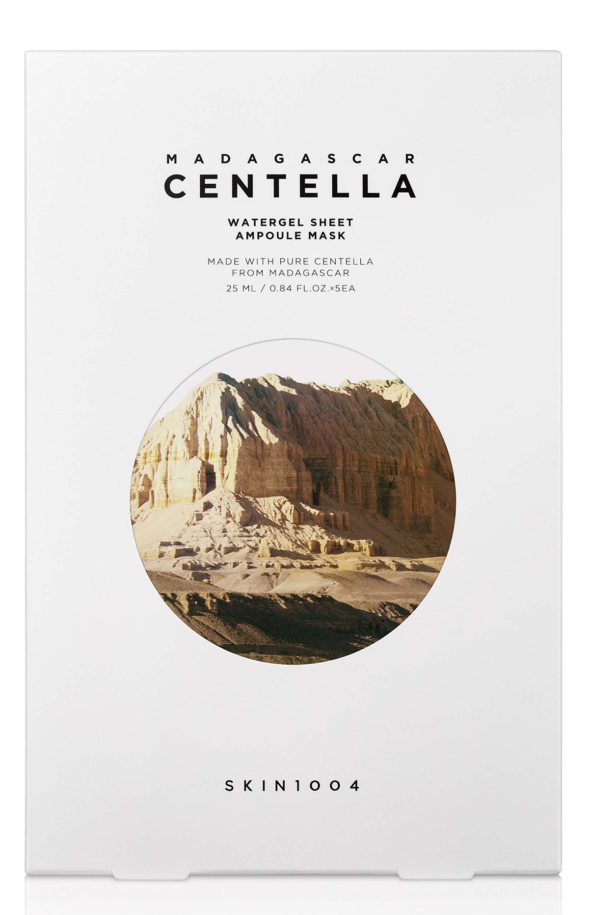 SKIN1004 Madagascar Centella Watergel Sheet Mask box highlights cooling centella infusion for sensitive skin.