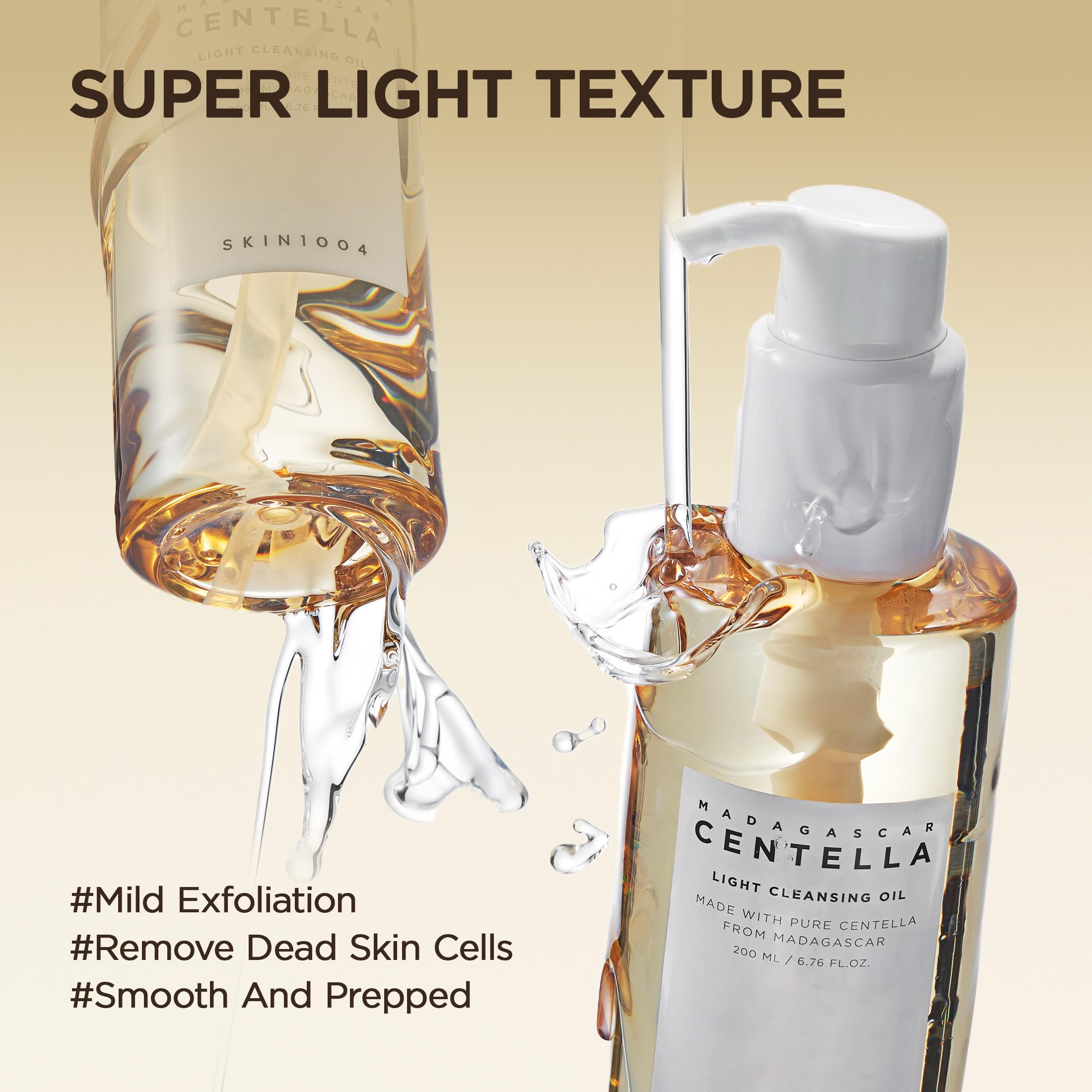 SKIN1004 non-comedogenic formula shown for gentle cleansing.
