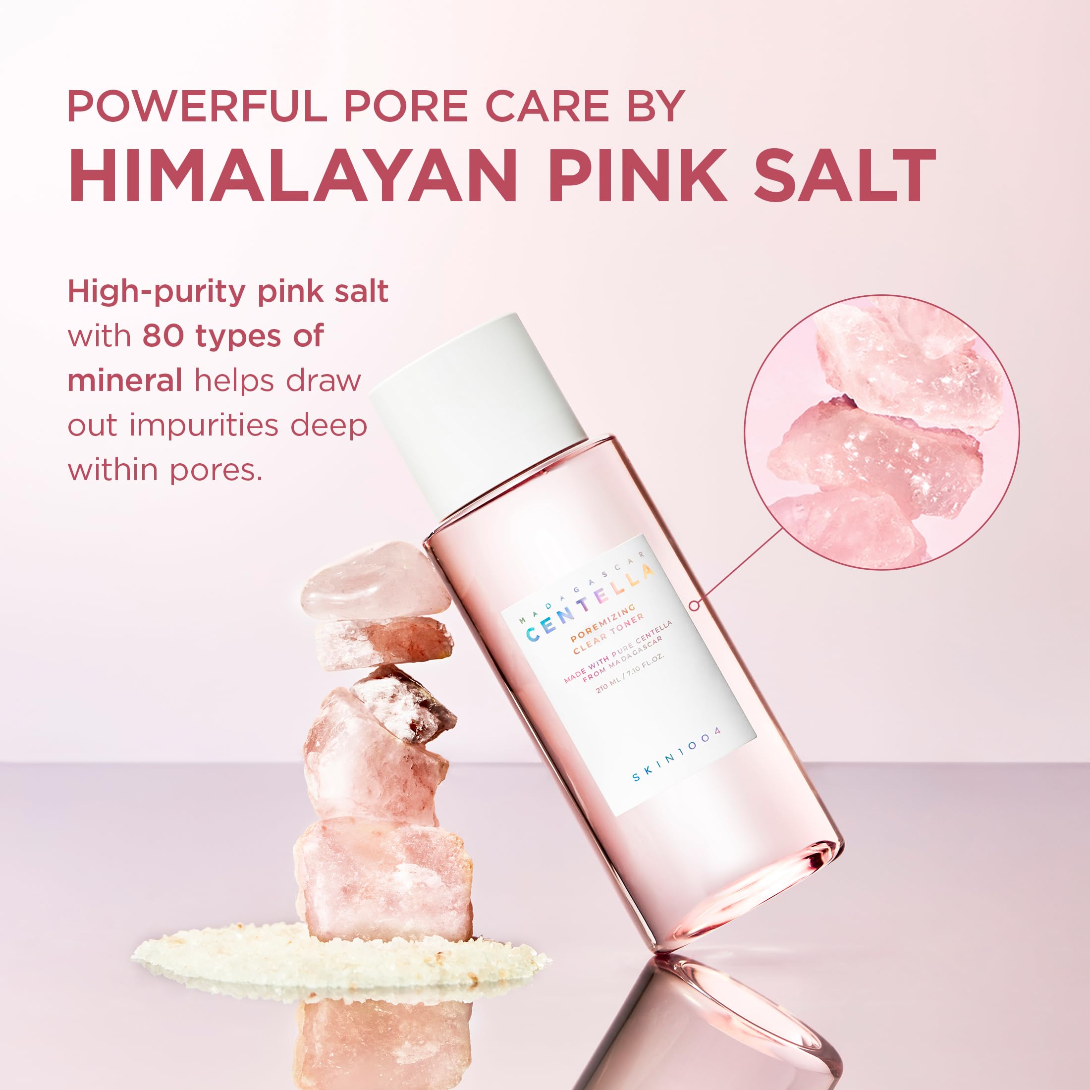 SKIN1004 Poremizing Clear Toner hydrating texture with Madagascar Centella for comfort.