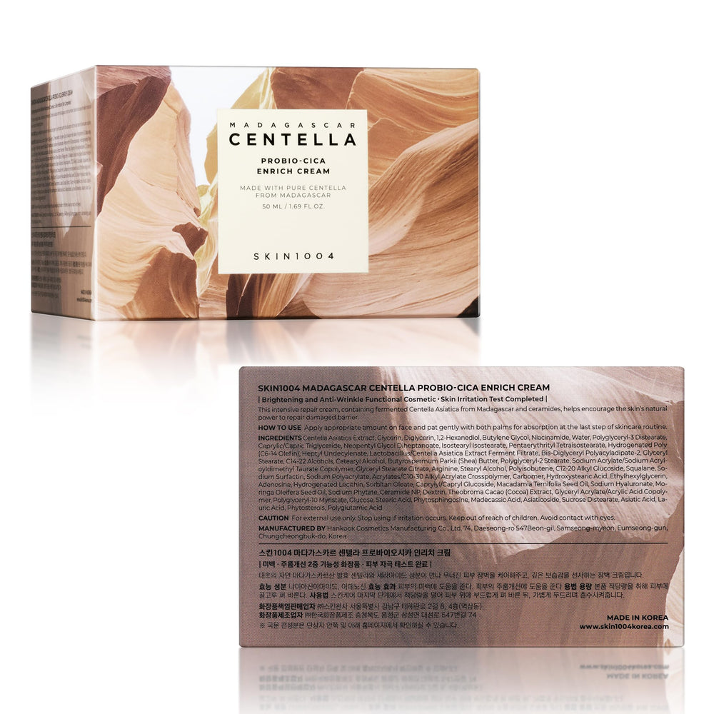 Applying SKIN1004 Probio Cica Enrich Cream on dry skin for smoother appearance