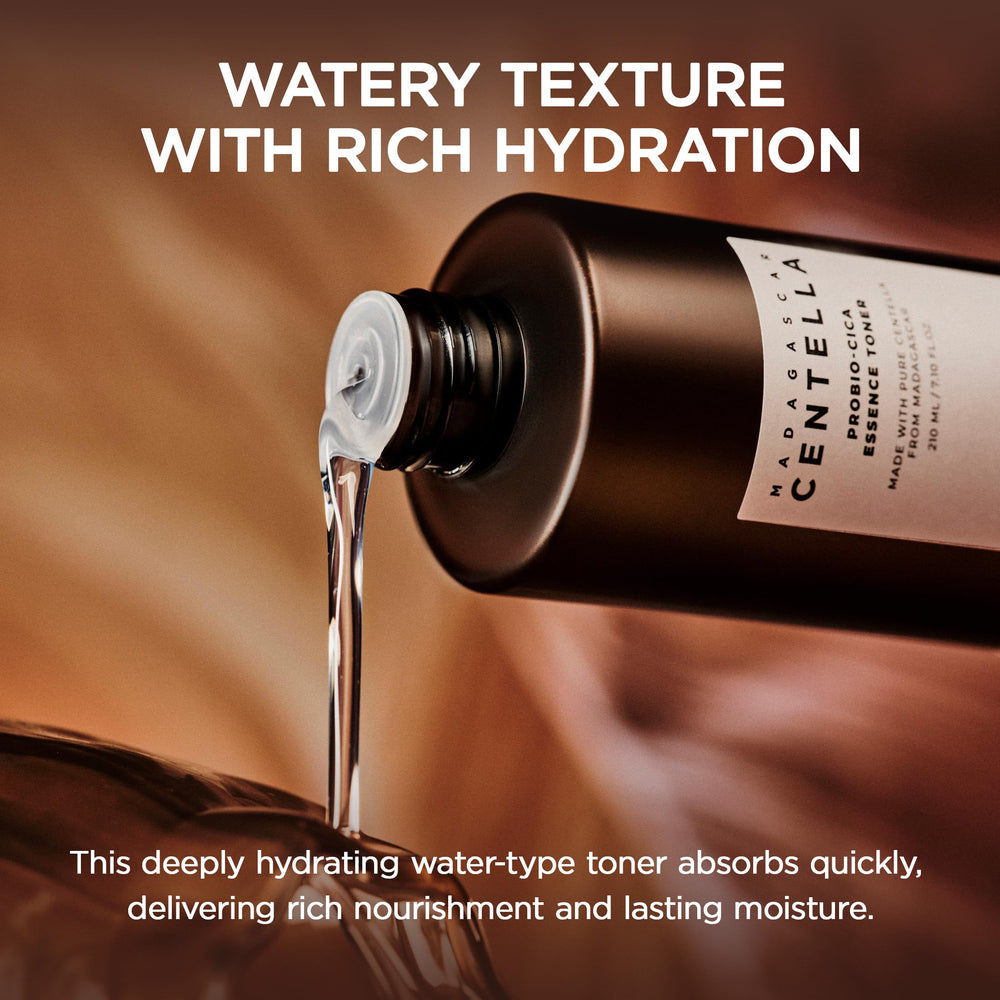 SKIN1004 Probio-CICA Essence Toner Madagascar-origin concept conveying gentle balance.