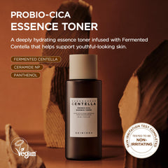 SKIN1004 Probio-CICA Essence Toner with watery-essence texture for quick absorption.
