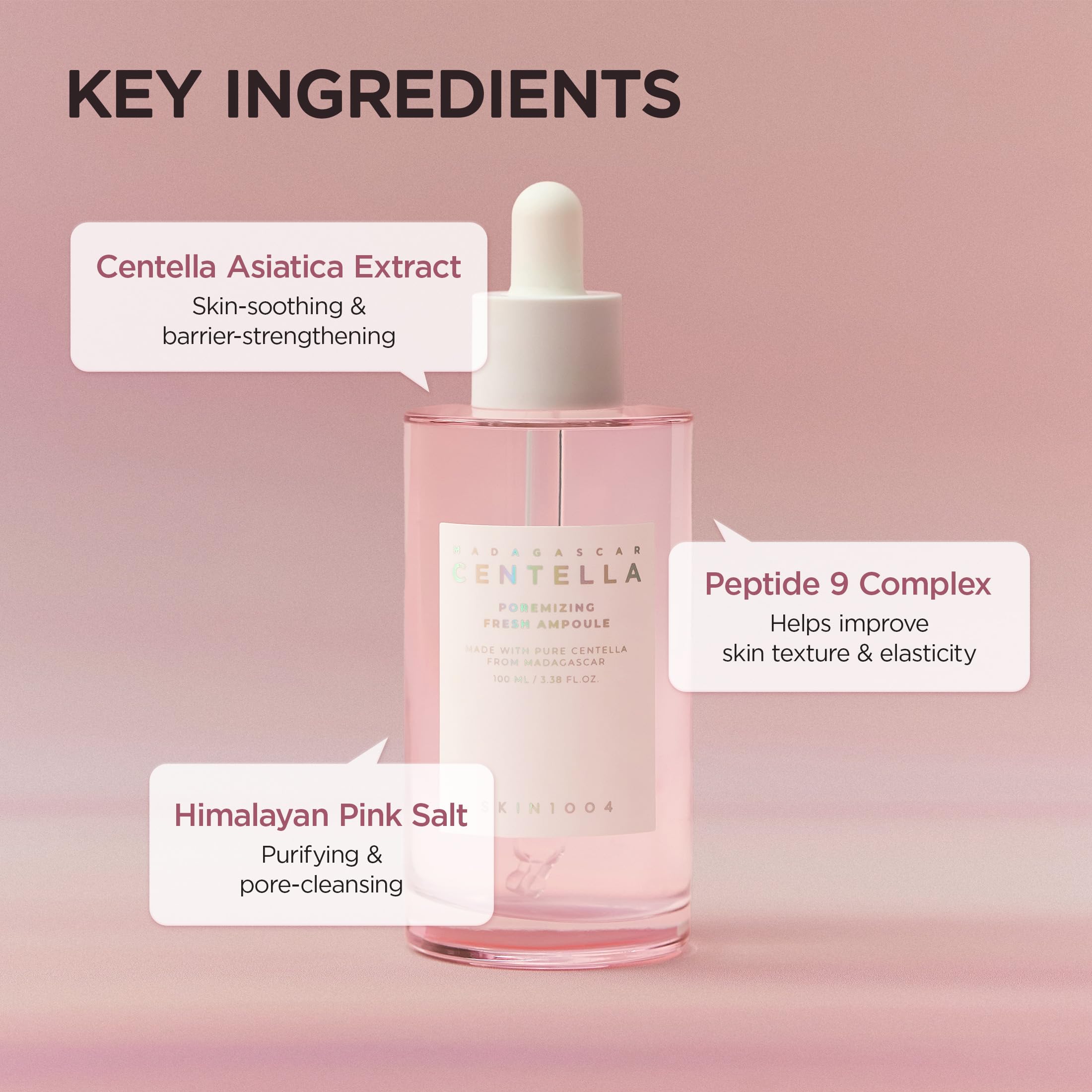 Soft-focused skin texture after application with SKIN1004 non-sticky finish