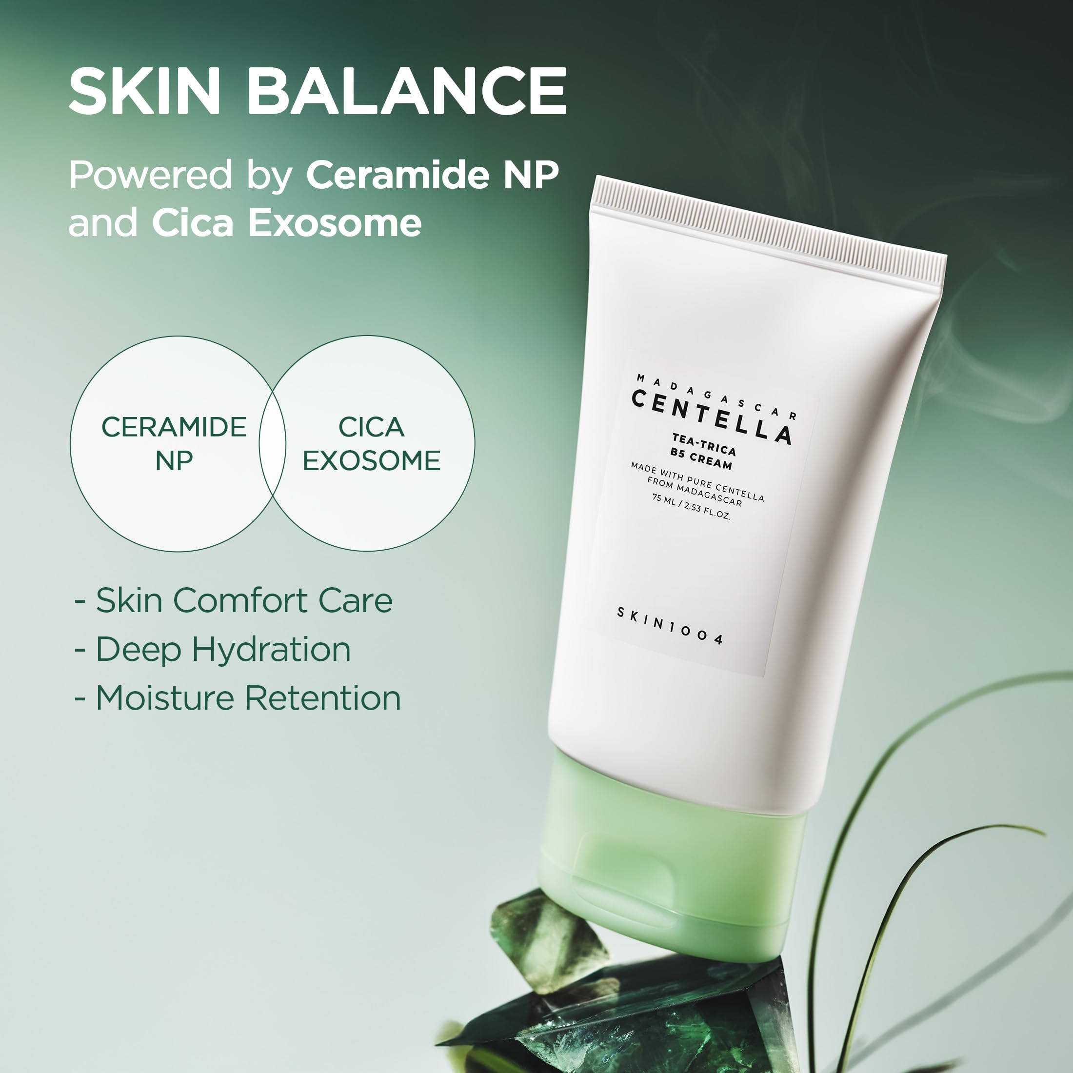 SKIN1004 Tea-Trica B5 Cream ceramide NP supports moisture barrier