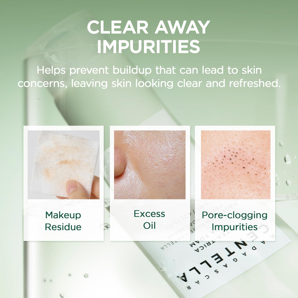 SKIN1004 Tea-Trica Foam-pine-leaf-extract emphasizes soothing botanicals for balance.