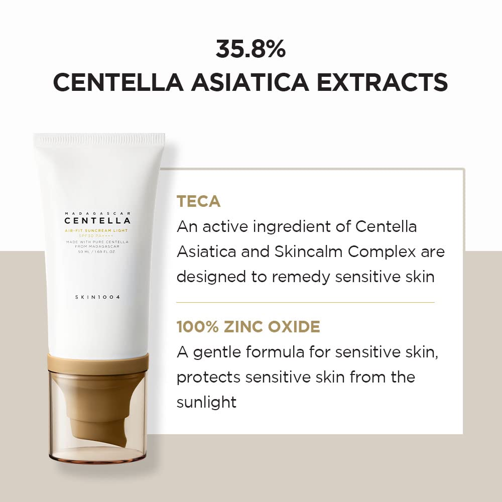 SKIN1004 TECA and Centella extract close-up highlighting soothing ingredients.