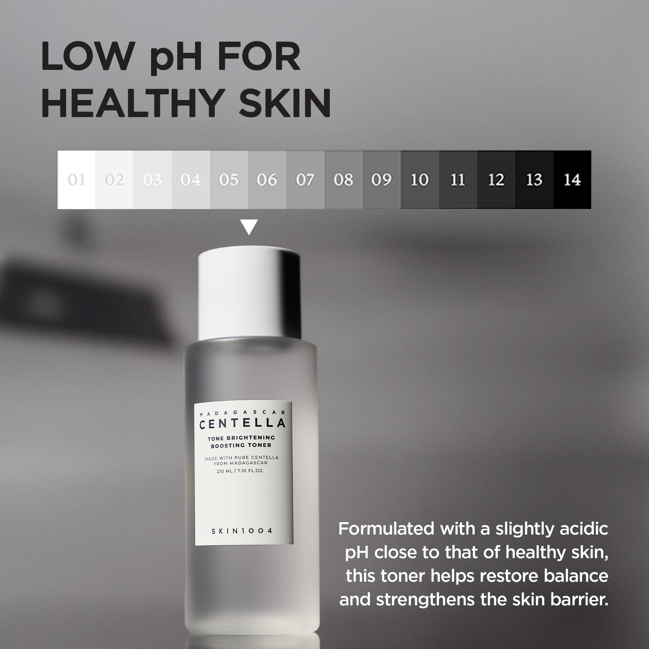 SKIN1004 Toner applied with cotton pad, gentle exfoliation and prep for serums