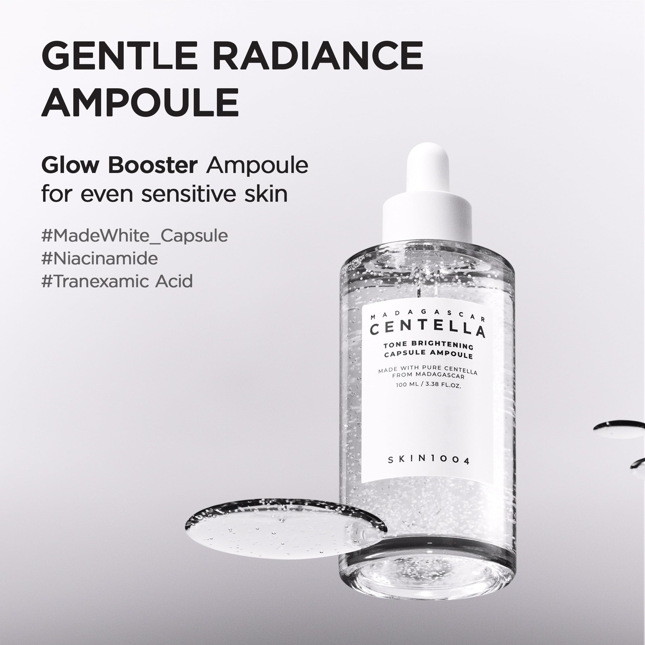 SKIN1004 Tone Glowing Capsule Ampoule dropper enables precise, gentle application for nourished skin