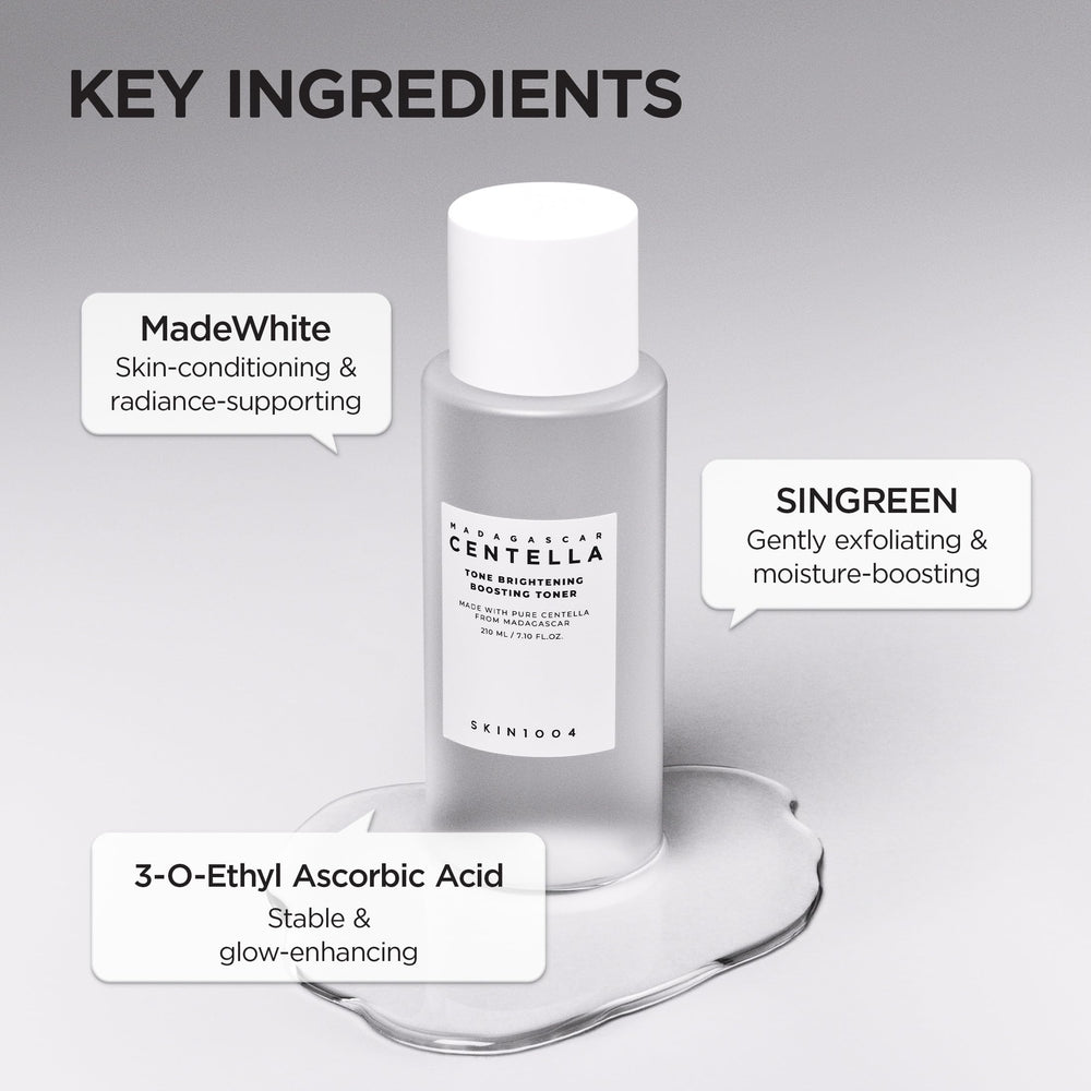 SKIN1004 Tone Glowing toner water-texture close-up, ultralight and refreshing