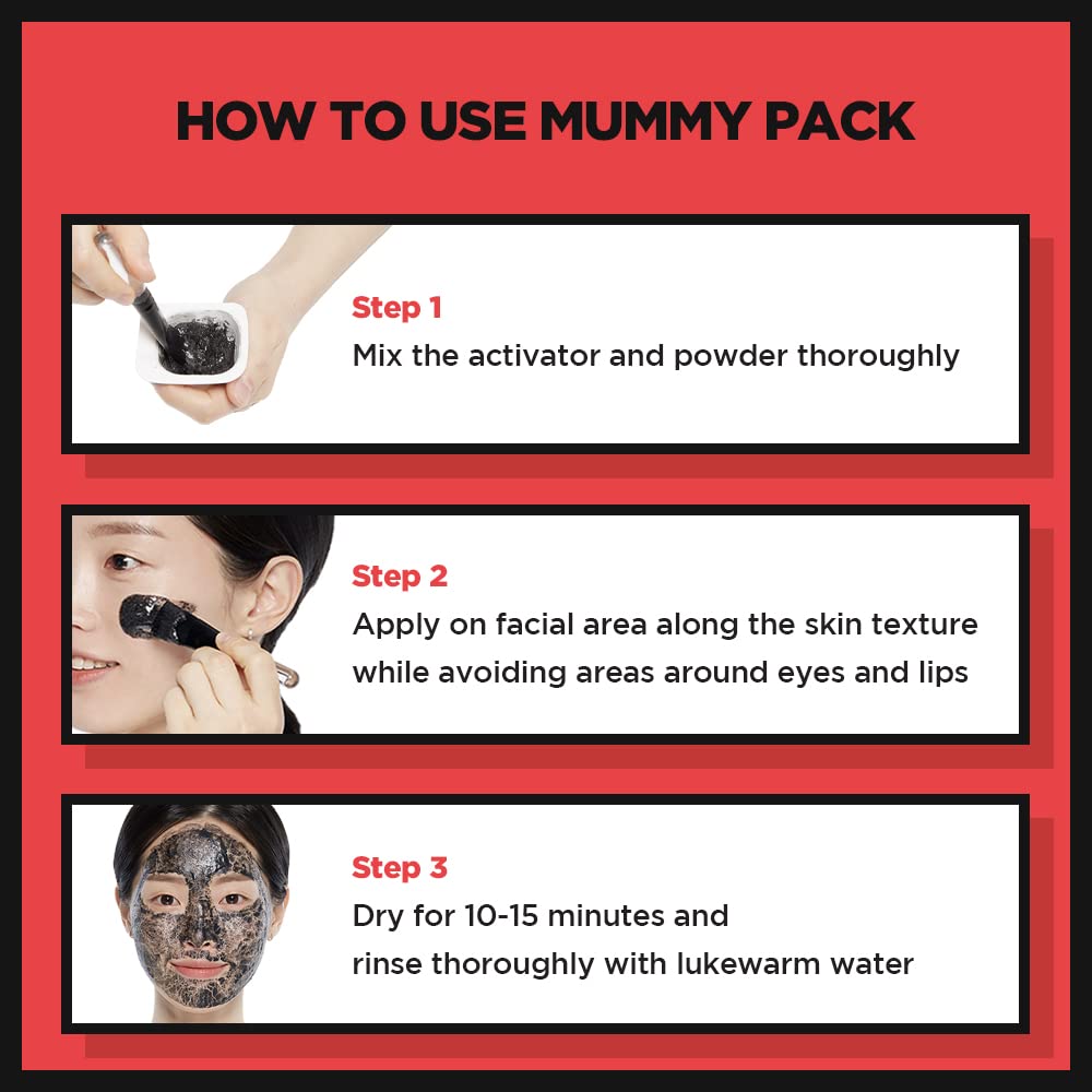 SKIN1004 Zombie Beauty MUMMY PACK skin closeup reveals tightened, refreshed appearance