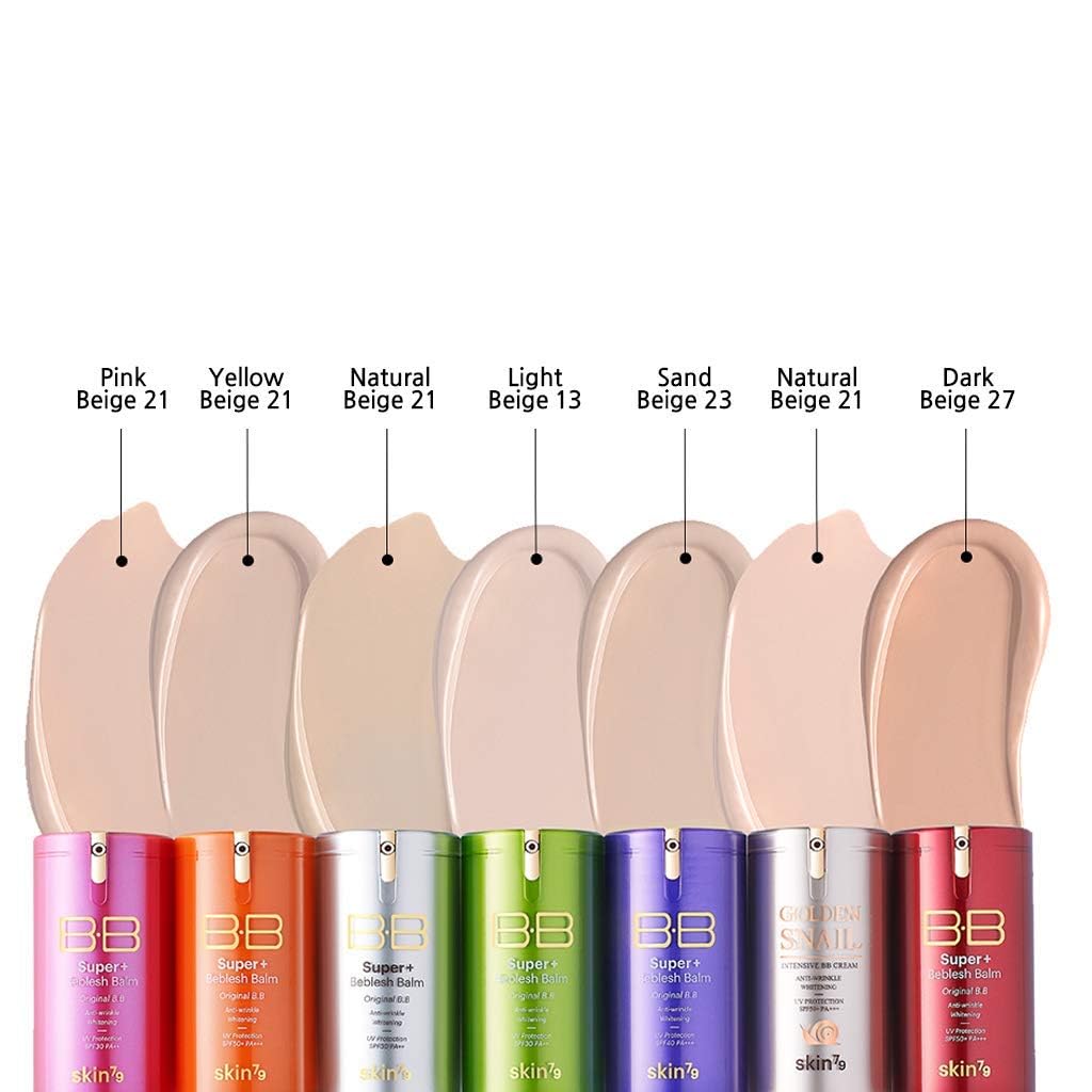 SKIN79 Gold BB natural-beige-21 shade swatch on skin for versatile coverage