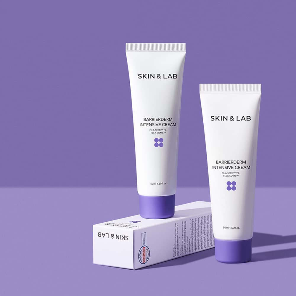 SKIN&LAB Barrierderm Intensive Cream texture close-up showing lightweight, non-greasy feel.