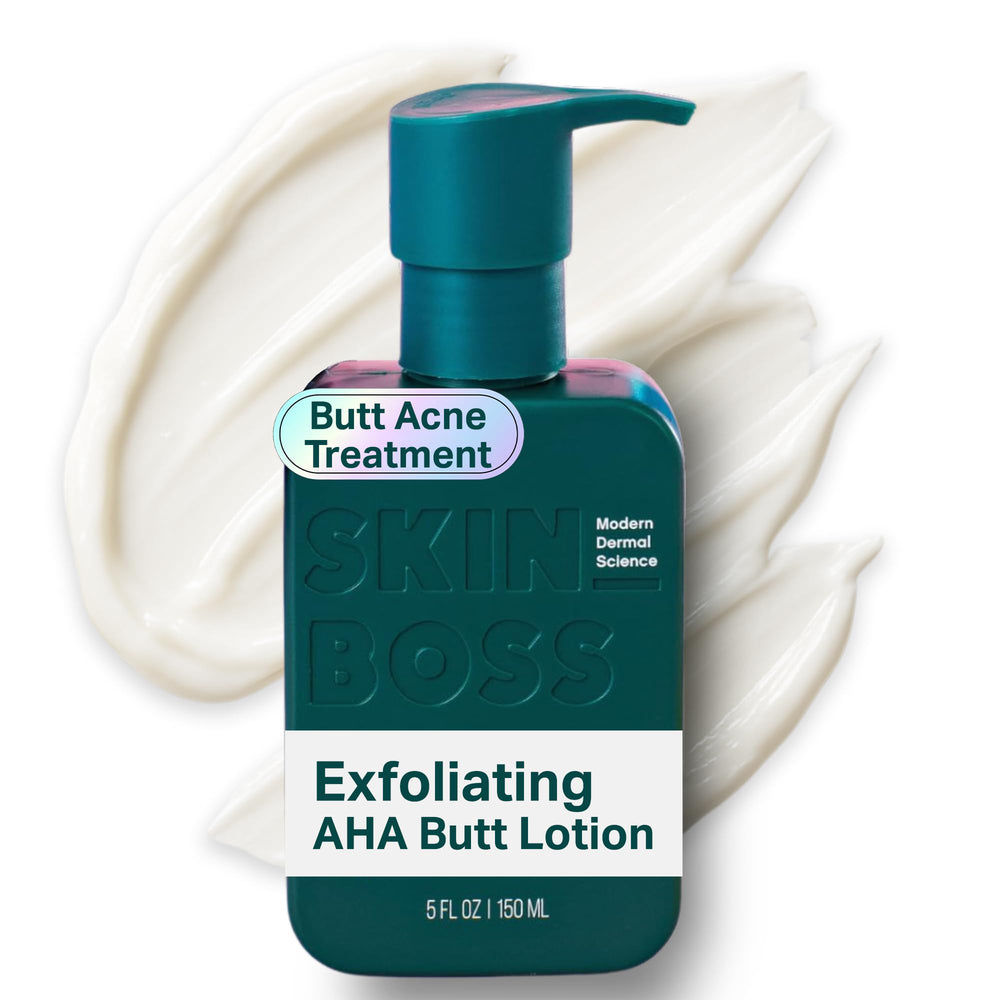 SKINBOSS Anti-Blemish Body Lotion back-application for smoother, more even skin on the back.