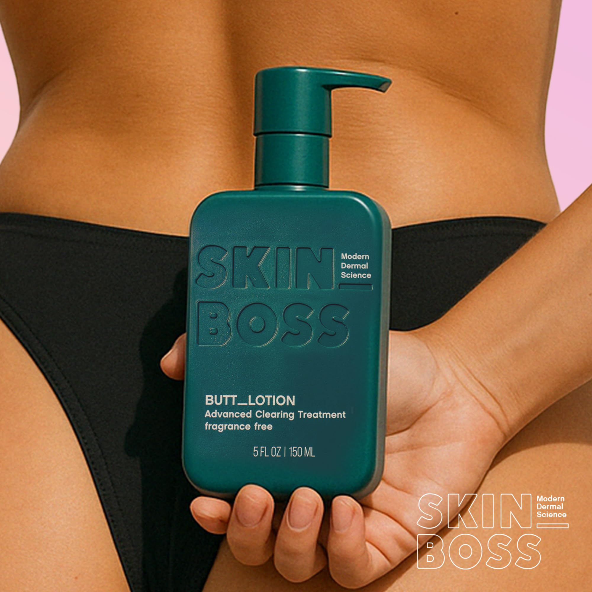 SKINBOSS Anti-Blemish Body Lotion inner-thighs supports lightweight hydration for sensitive skin.