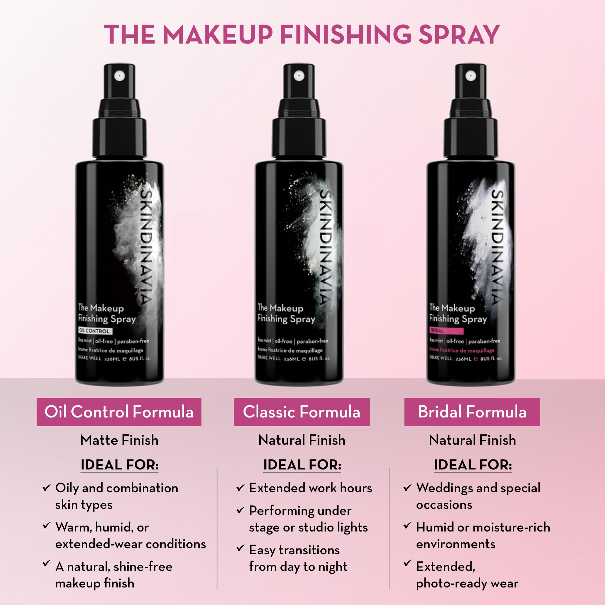 Skindinavia all-day wear spray delivers a breathable, long-lasting finish