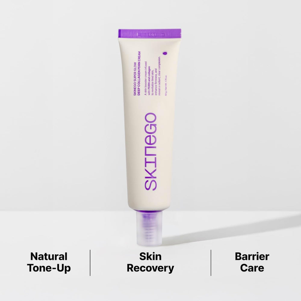 SKINEGO cream texture-swirl demonstrates fast-absorbing, non-sticky finish