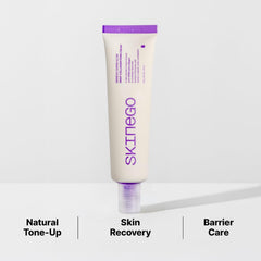 SKINEGO cream texture-swirl demonstrates fast-absorbing, non-sticky finish