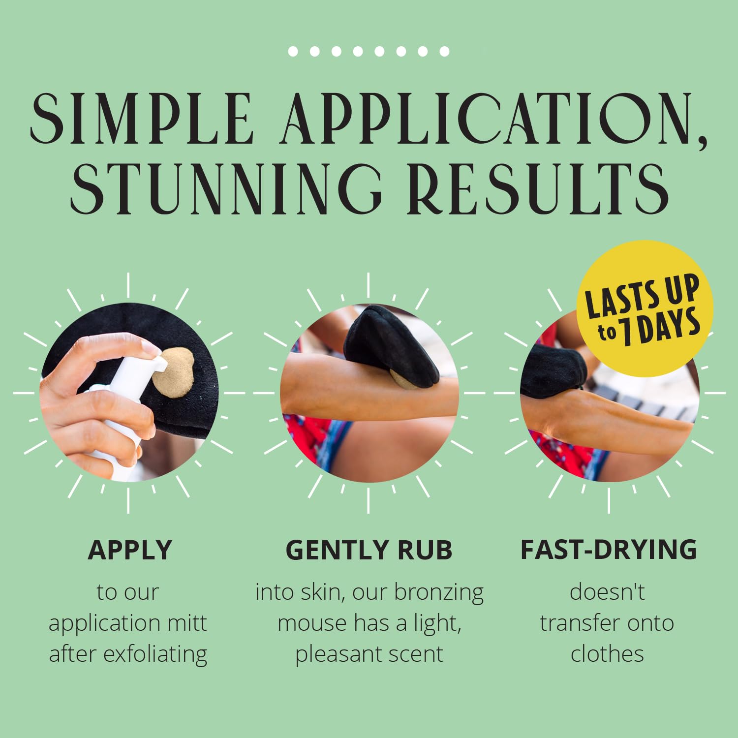 Skinerals extra dark tanner body-application achieves even tone