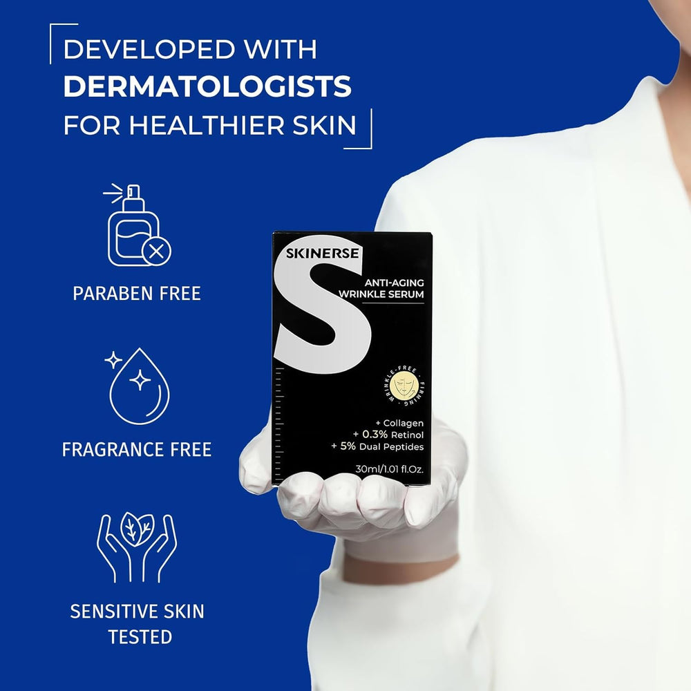 SKINERSE day use note emphasizes sunscreen during daytime.