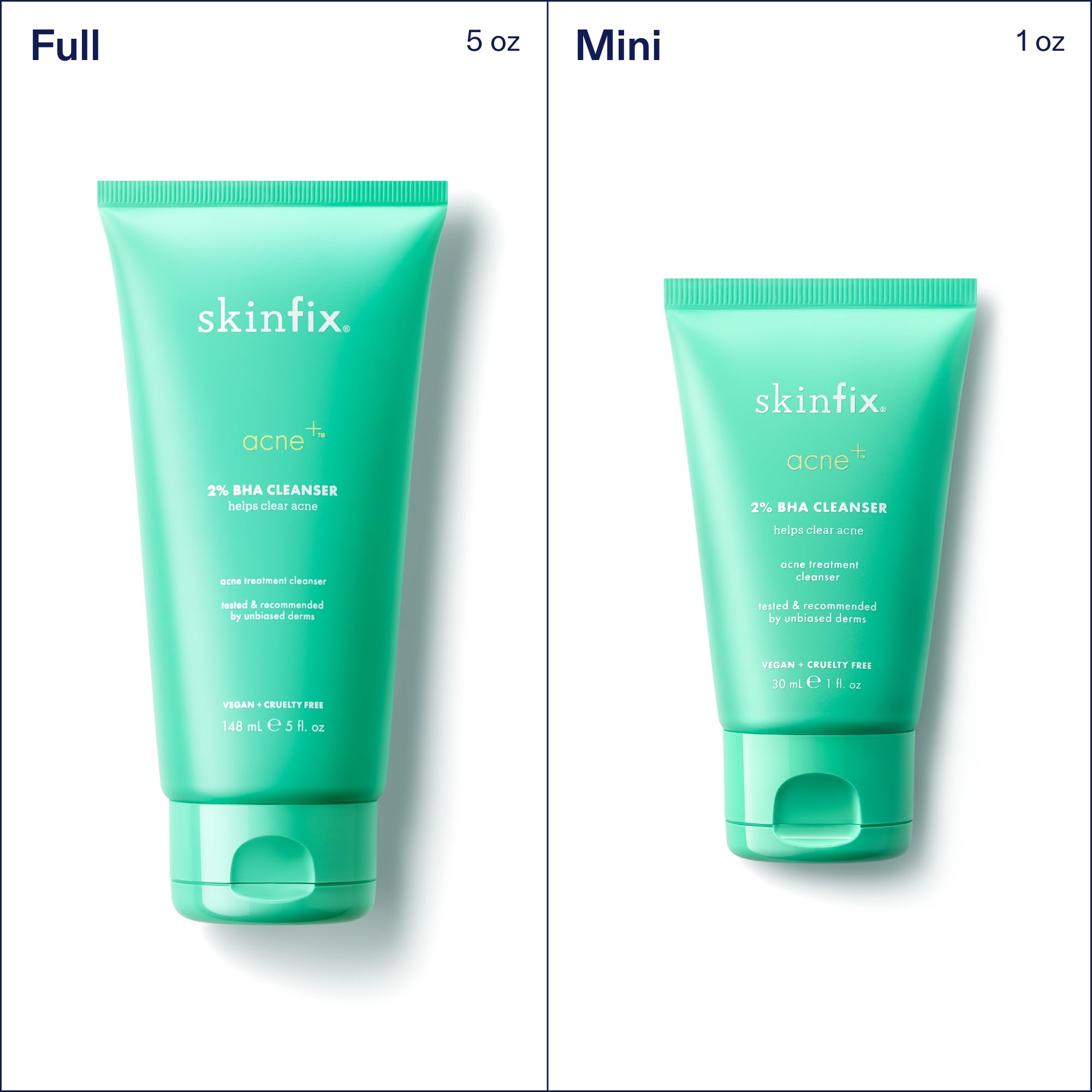 Skinfix 2% BHA Cleanser night routine shot—easy cleanse before bed.