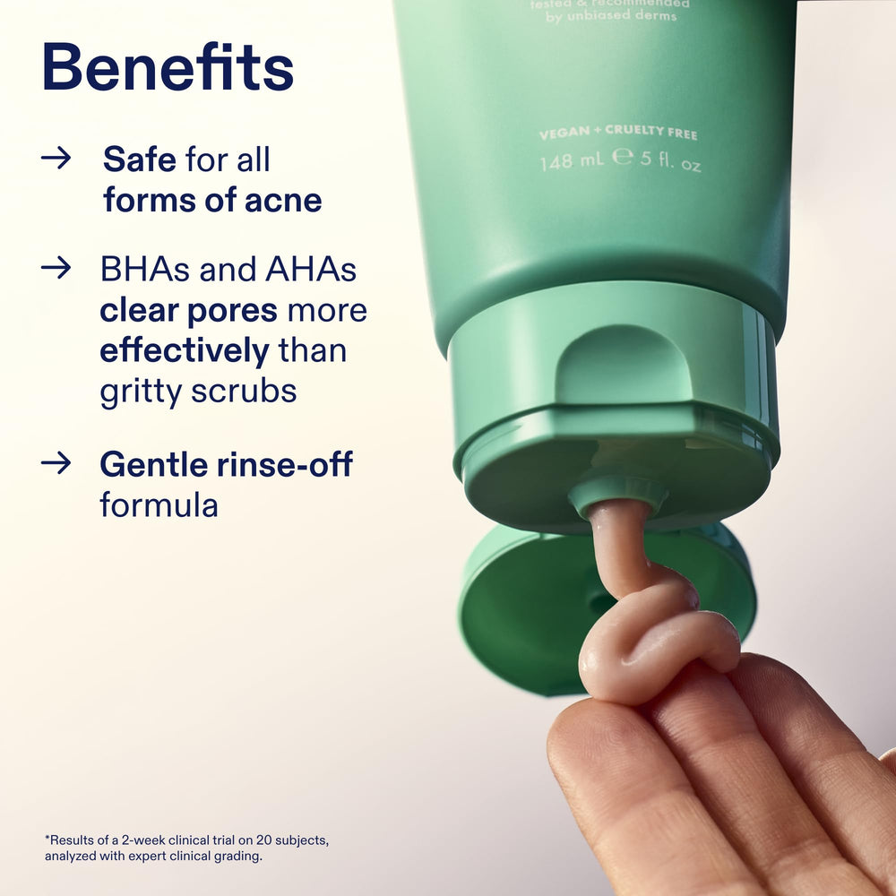 Skinfix 2% BHA Cleanser on textured skin—more even tone with regular use.