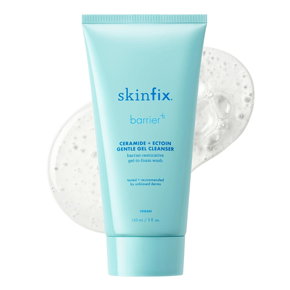 Skinfix ceramide + ectoin gel cleanser mini bottle front for daily gentle cleansing.