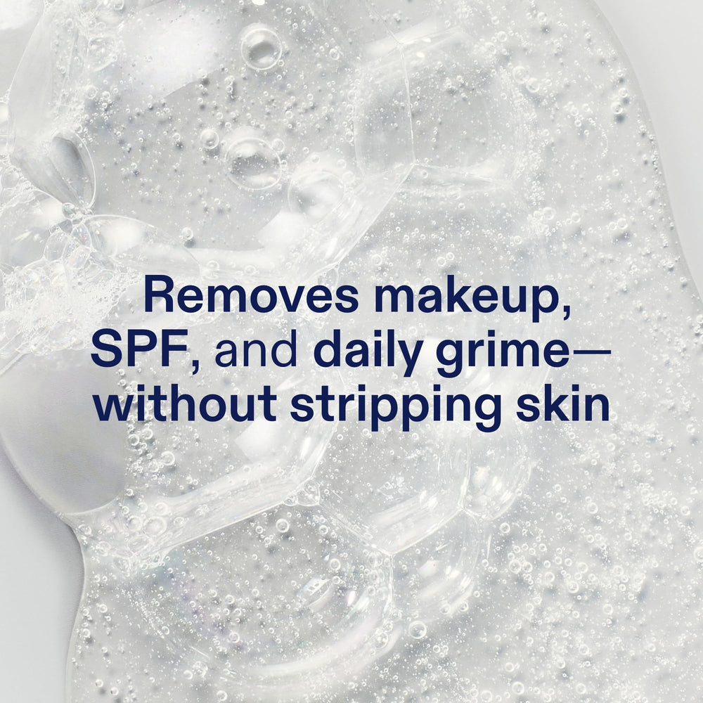 Skinfix ceramide + ectoin gel cleanser mini bottle side view for everyday hydration.