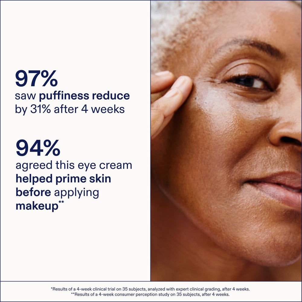 Skinfix application under-eye shows gentle tapping and cooling sensation.