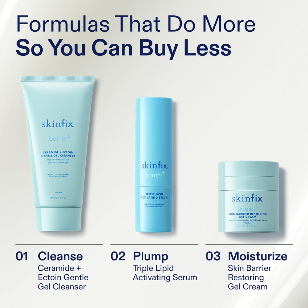 Skinfix Skin Barrier Restoring Gel Cream vegan cruelty-free symbol closeup.