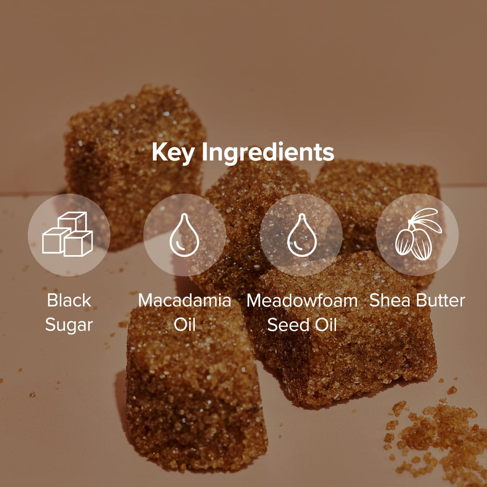 Skinfood 1957 Black Sugar Mask texture close-up with crystals and oils for nourishing scrub.