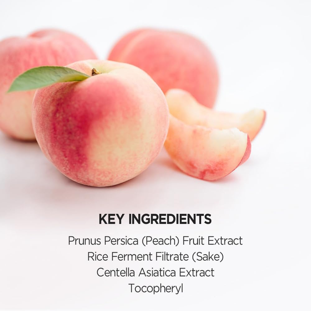 Applying Peach Sake Serum on skin for a fresh, matte finish