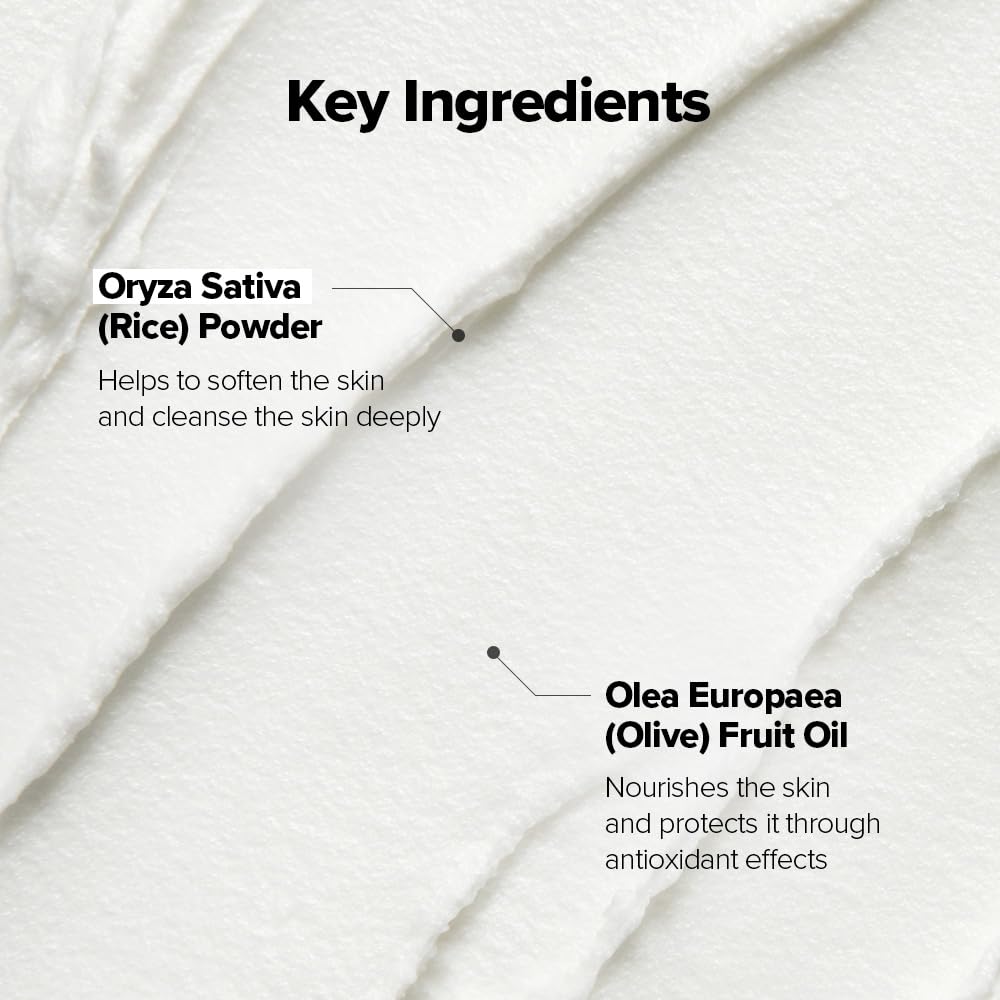 Key ingredients of SKINFOOD 1957 Rice Daily Scrub Foam showcase rice bran water for nourishment