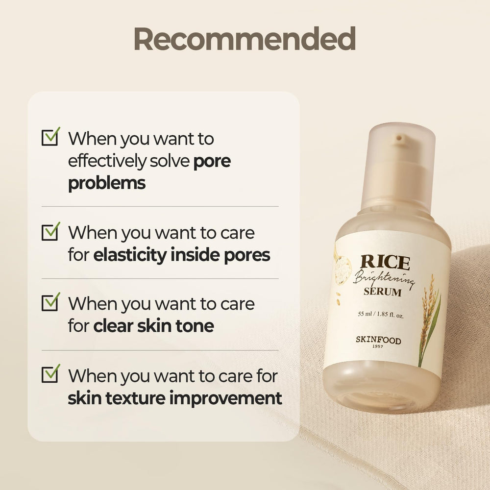 SKINFOOD 1957 Rice Serum routine-step infographic style