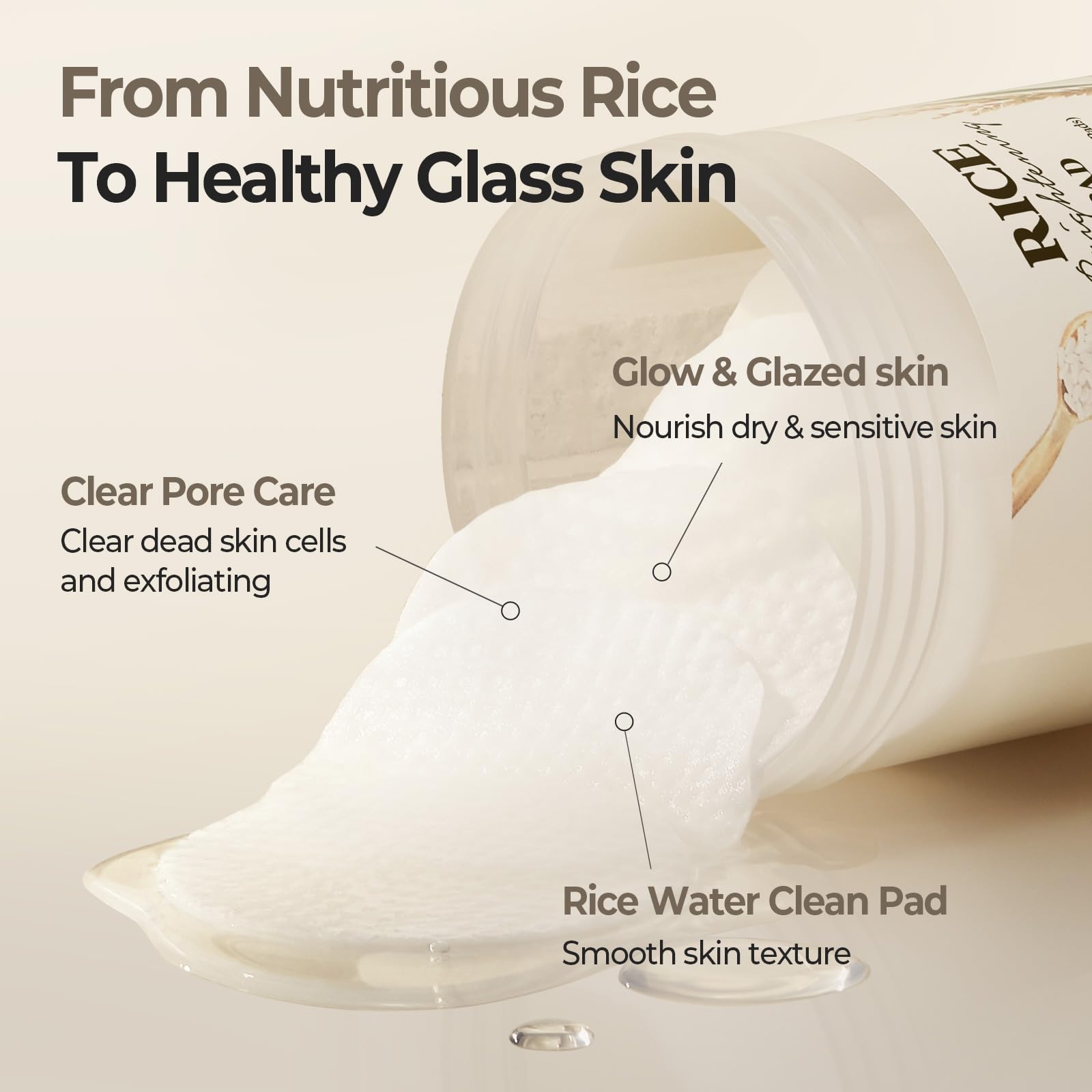 SKINFOOD 1957 Rice Toner Pad fermentation ingredients nourishing amino acids