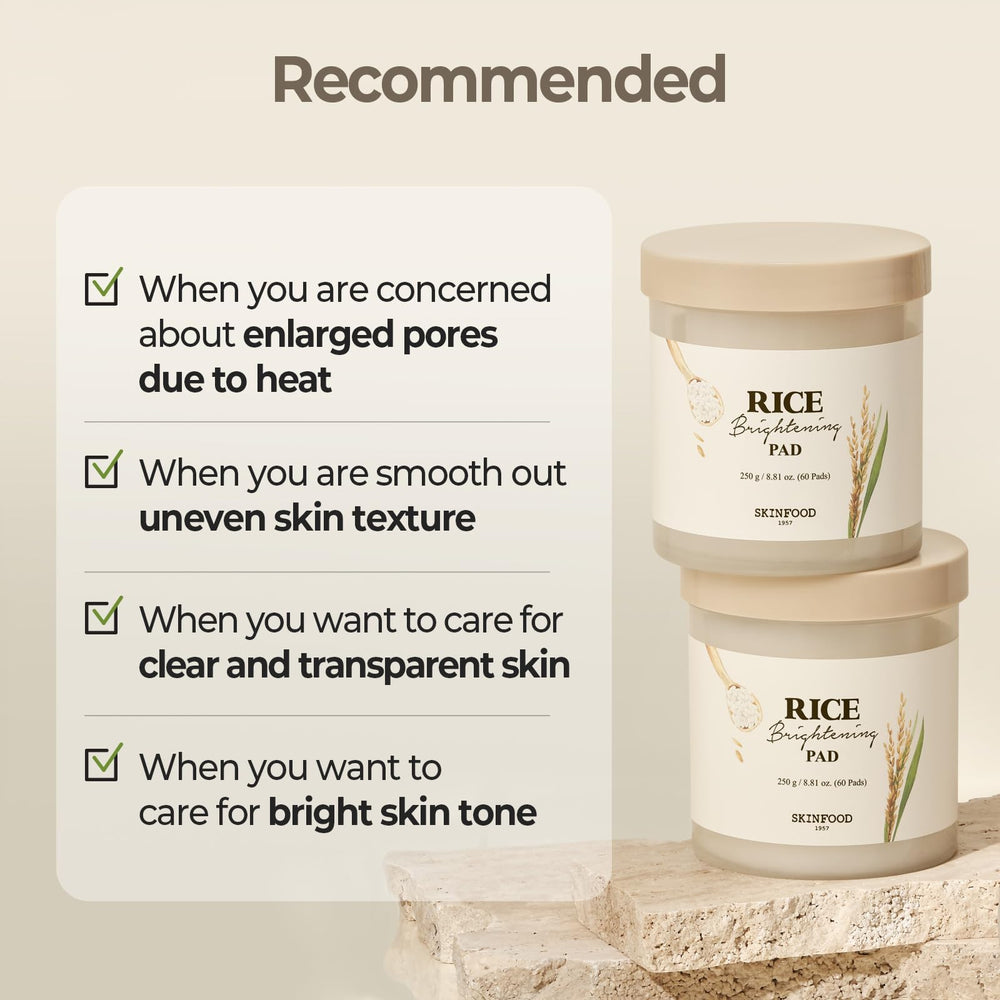 SKINFOOD 1957 Rice Toner Pad hydration-boost for daily use