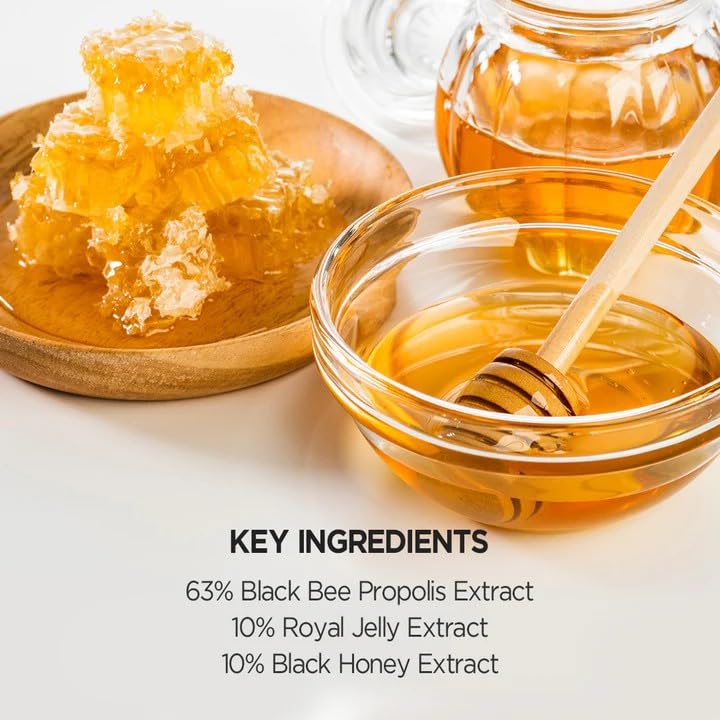 SKINFOOD 1957 Royal Honey Propolis Enrich Essence label close-up