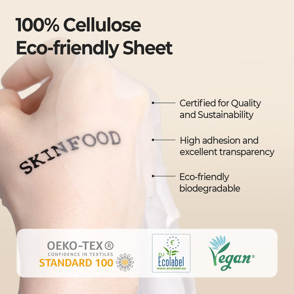 Niacinamide-infused SKINFOOD Yuja C Vita formula promoting clearer tone.