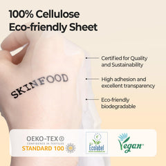 SKINFOOD carrot-carotene daily mask 100pct cellulose sheet provides comfortable, secure fit