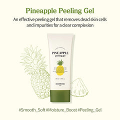 SKINFOOD 1957 Pineapple Peeling Gel ingredients panel features pineapple for gentle exfoliation.