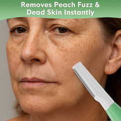 Skinharbor Sonic Dermaplane blade closeup — features 8 blades for precise dermaplaning results.