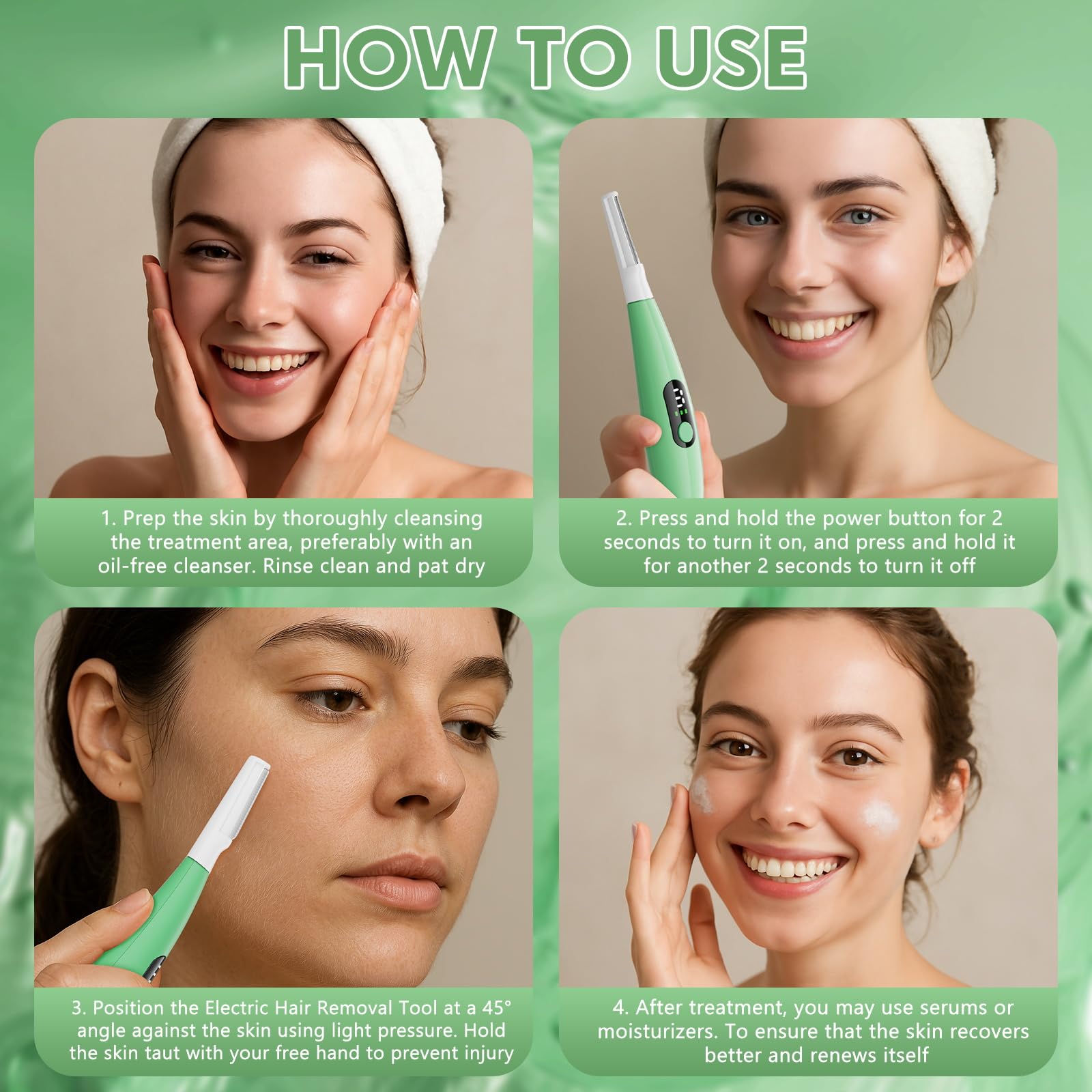 Skinharbor Sonic Dermaplane peach fuzz removal — gentle hair removal for visibly smoother skin.