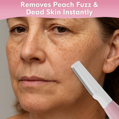 Skinharbor Sonic Dermaplane Razor peach fuzz removal for a feather-light complexion.