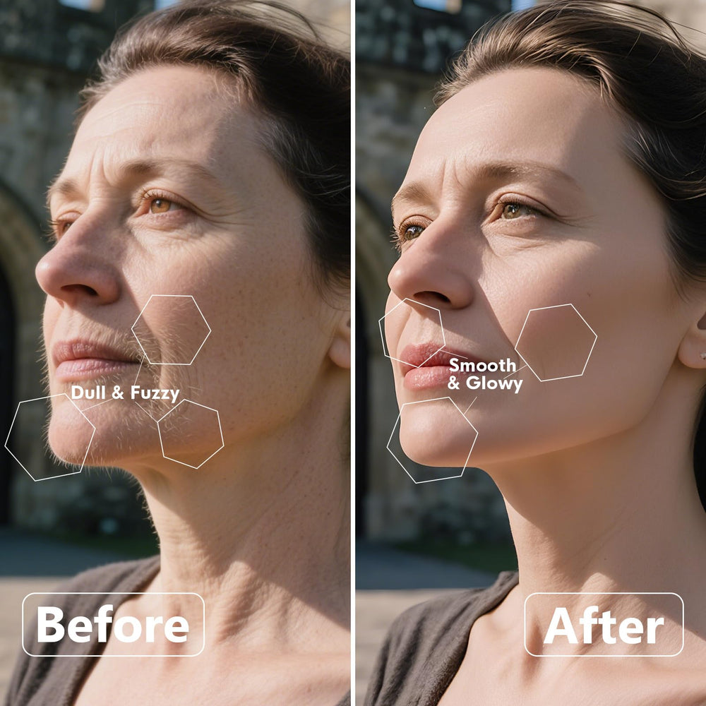 Skinharbor Sonic Dermaplane Razor three-speed control for personalized exfoliation.