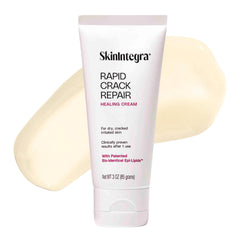 SkinIntegra Rapid Crack Repair bottle with pump delivers fast-absorbing relief for cracked heels.