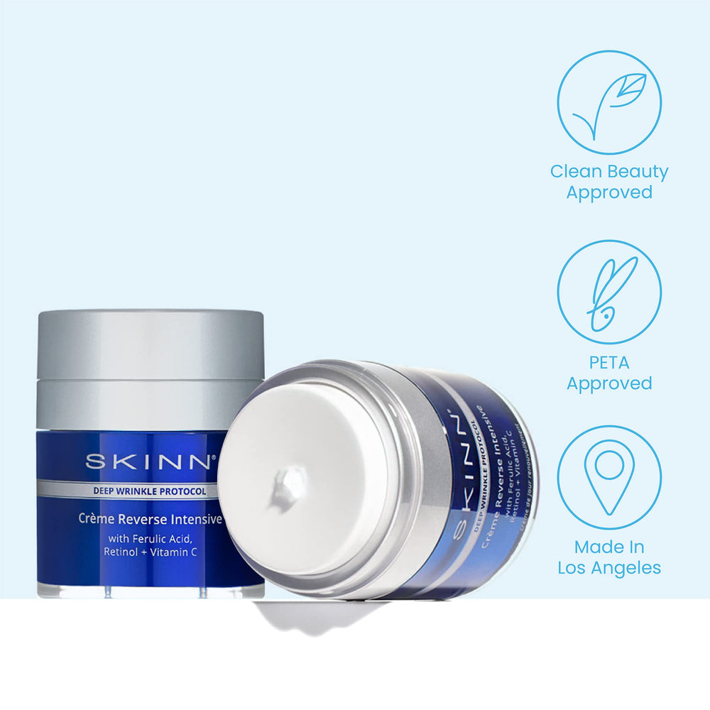 SKINN Crème Reverse USA-made lab setting emphasizes quality and safety