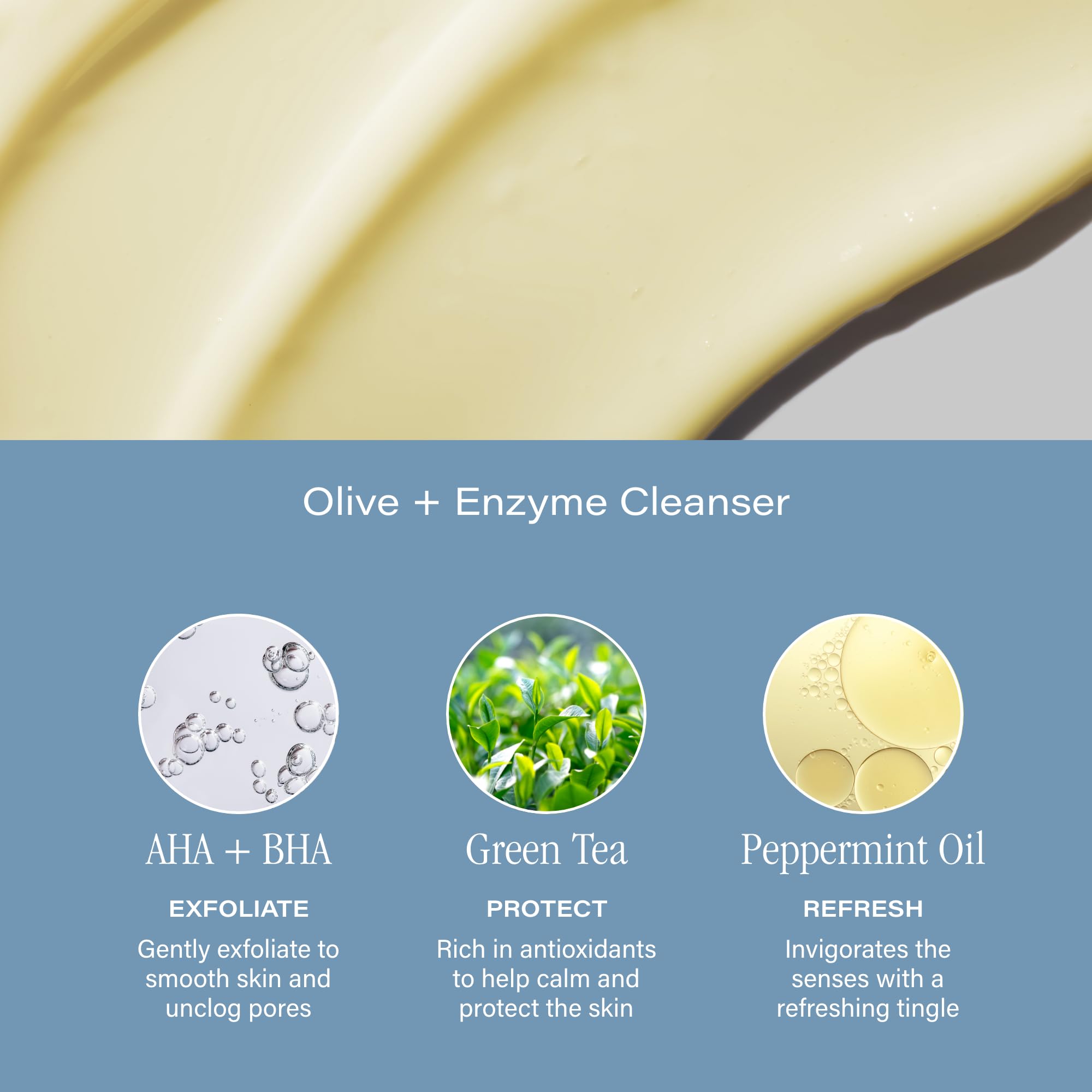 SKINN Fresh skin texture image hints balanced moisture for all skin types.