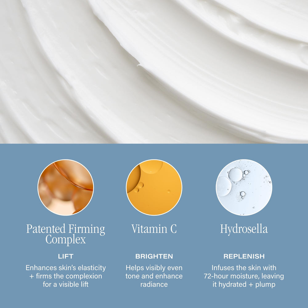 SKINN Luminous Firming Cream lavender component signals supporting firmness and resilience.