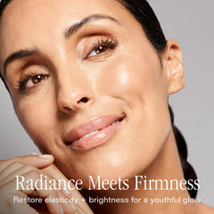 SKINN Luminous Firming Cream texture swatch demonstrates creamy viscosity for smooth application.