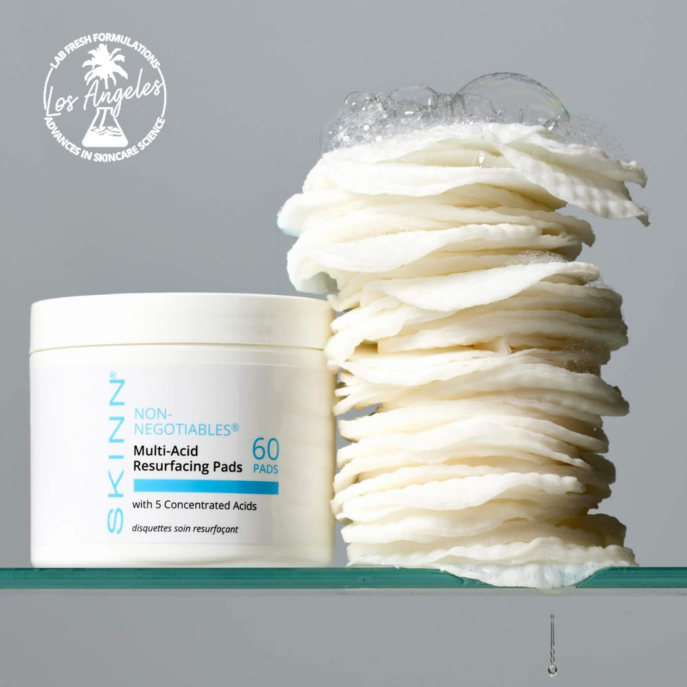 Post-use SKINN skin shows refined texture and brighter appearance.