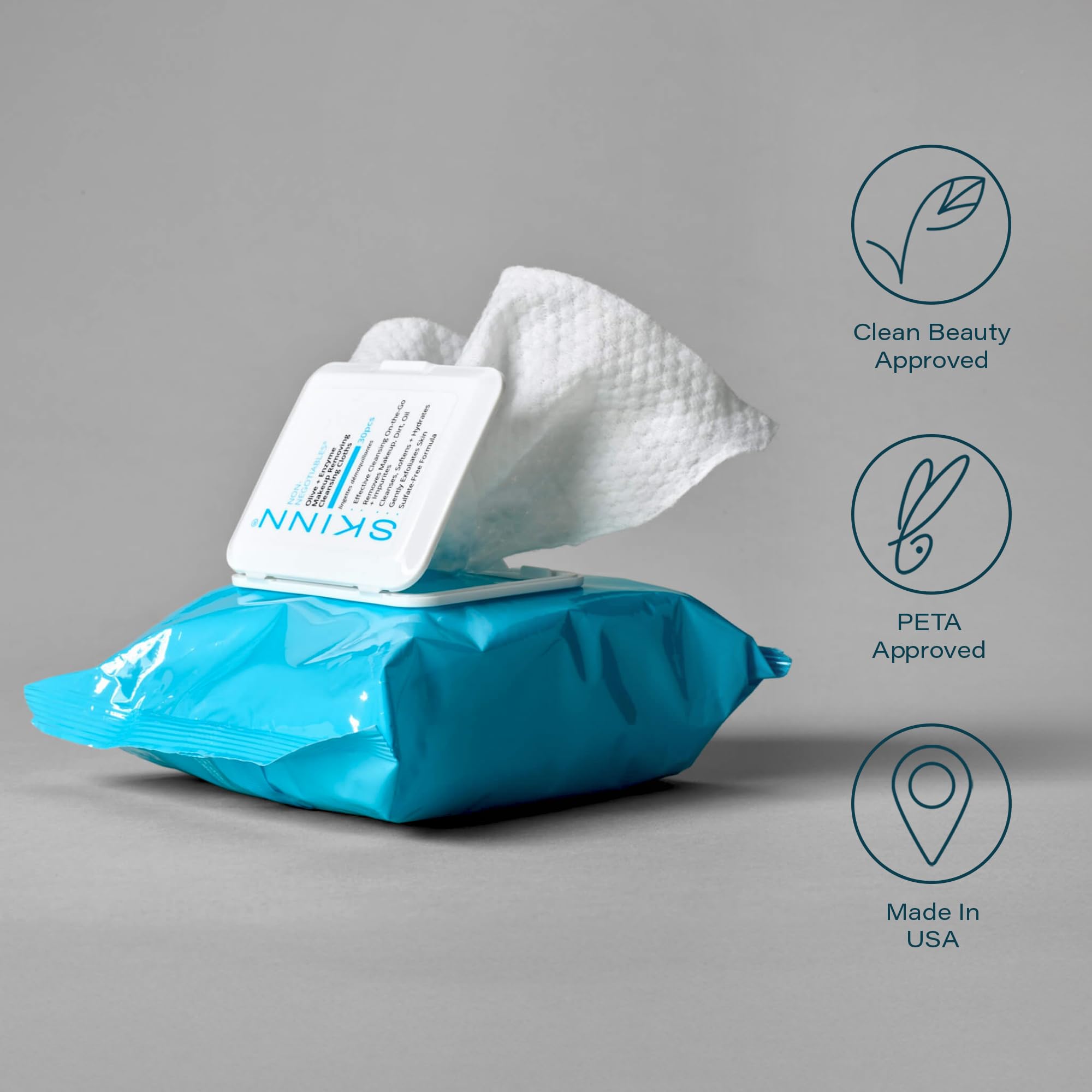SKINN resealable packaging for convenient daily use